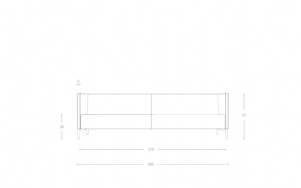 Dimensoes do produto sofa slim 